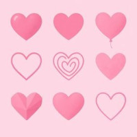 pink heart emojis logo image